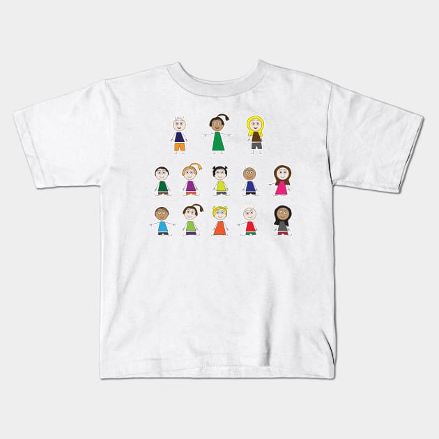 Cute doodle kids Kids T-Shirt by sigdesign